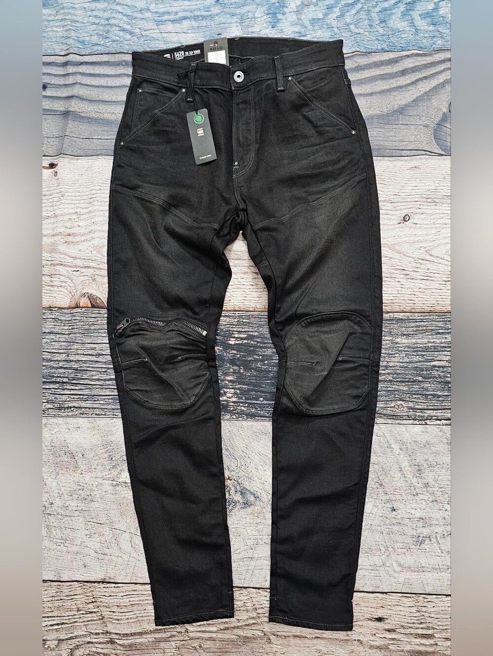 G-Star RAW 5620 3d Zip Knee Skinny Splander Black R Superstretch 33x32 NWT